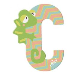 Sevi drevené písmenko - C - Chameleón tyrkiz