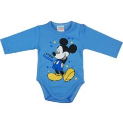 Asti Disney Mickey body s dlhým rukávom - modrý 56