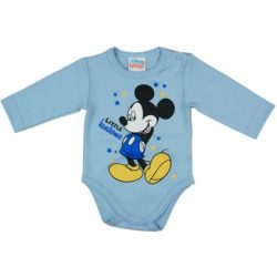   Asti Disney Mickey body s dlhým rukávom a s patentmi - modré 62