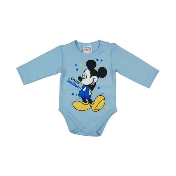 Asti Disney Mickey body s dlhým rukávom a s patentmi - modré 68