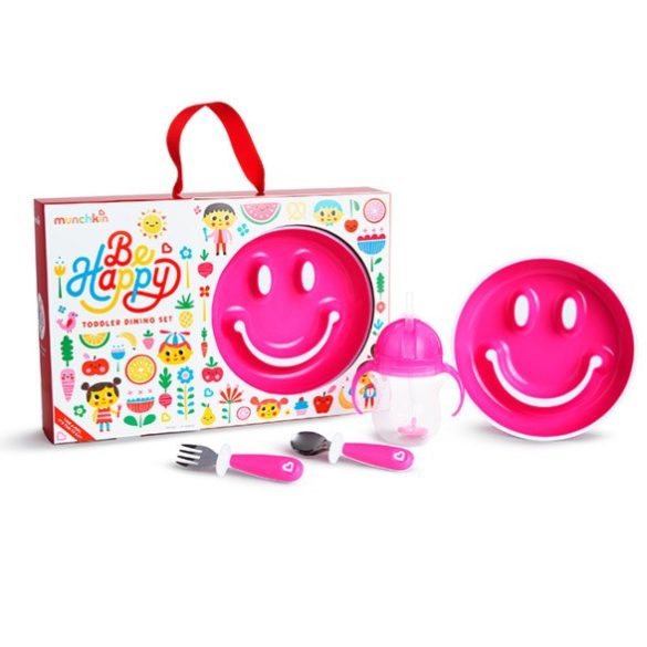 Munchkin Be Happy obedová súprava - pink