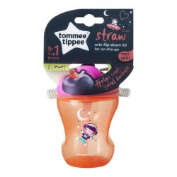   Tommee Tippee Straw Cup netečúci hrnček so slamkou dievča 230ml