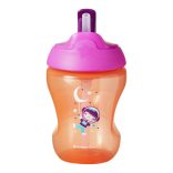 Tommee Tippee Straw Cup netečúci hrnček so slamkou dievča 230ml