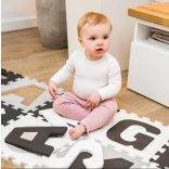 BabyOno penová podložka - písmená 10ks, sivá