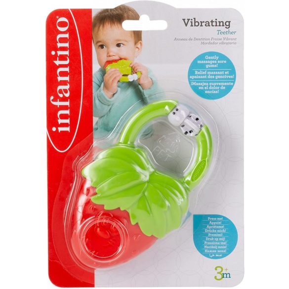 Infantino vibrajúce hryzátko - jahoda