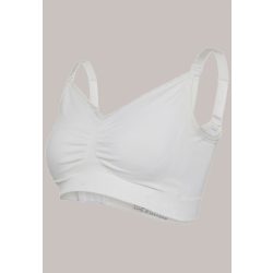   Carriwell Bezšvová dojčiaca Push Up podprsenka z organickej bavlny M biela