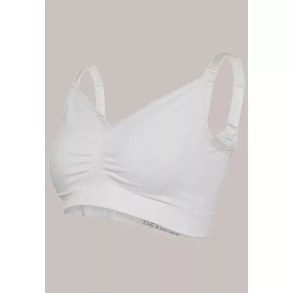 Carriwell Bezšvová dojčiaca Push Up podprsenka z organickej bavlny XL biela