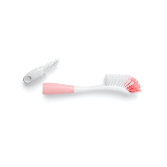 Nuvita 2v1 kefa na čistenie detských fliaš - cool pink - 1486
