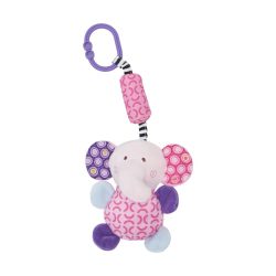   Lorelli Toys Campanula plyšová hračka do kočíka - ružový sloník