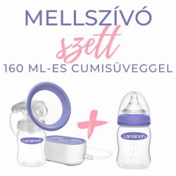   Lansinoh kompaktná elektrická odsávačka + 160 ml dojčenská fľaša
