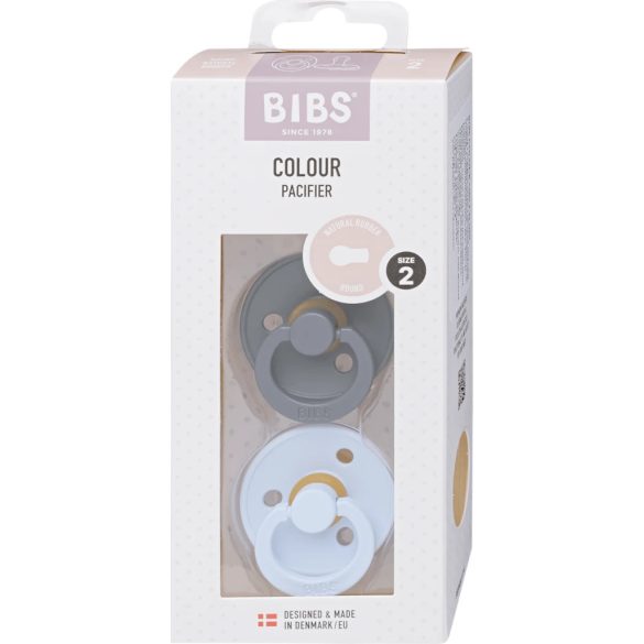 BIBS Colour cumlík 2 ks Iron Night/Baby Blue Night 6-18 mes