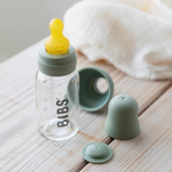 BIBS Baby Bottle sklenená fľaša 110ml Sage