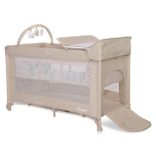 Lorelli Noemi 2 Plus multifunkčná cestovná postieľka Fog Beige Star