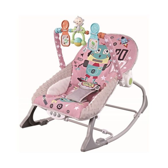 Chipolino Baby Spa vibrajúce a hrajúce lehátko do 9 kg Pink