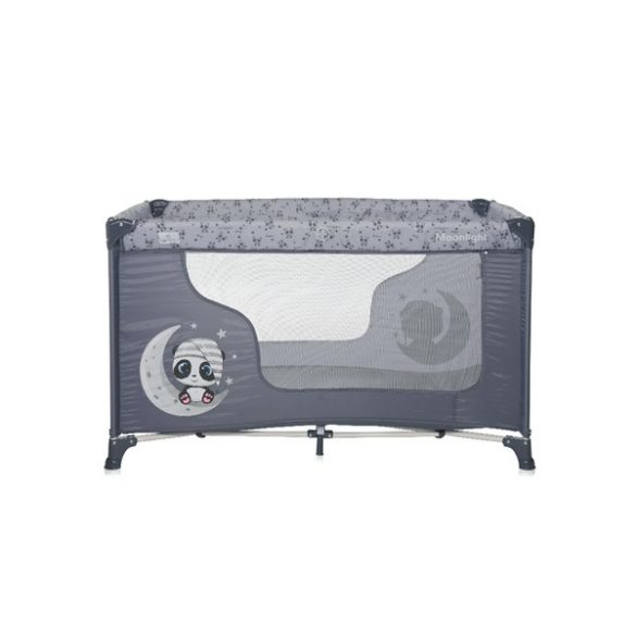 Lorelli Moonlight 1 cestovná postieľka Cool Grey Pandas