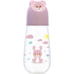 Baby Care Zajačik dojčenská fľaša 125ml Blush Pink