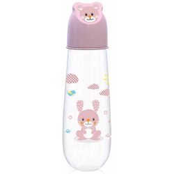 Baby Care Zajačik dojčenská fľaša 250 ml Blush Pink