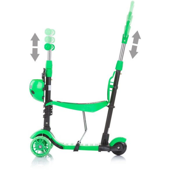 Chipolino Kiddy Evo kolobežka s rukoväťou Lime