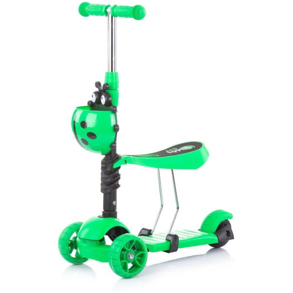 Chipolino Kiddy Evo kolobežka s rukoväťou Lime