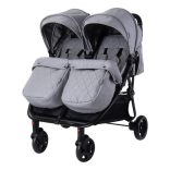 Lorelli Duo športový kočík pre dvojičky Cool Grey