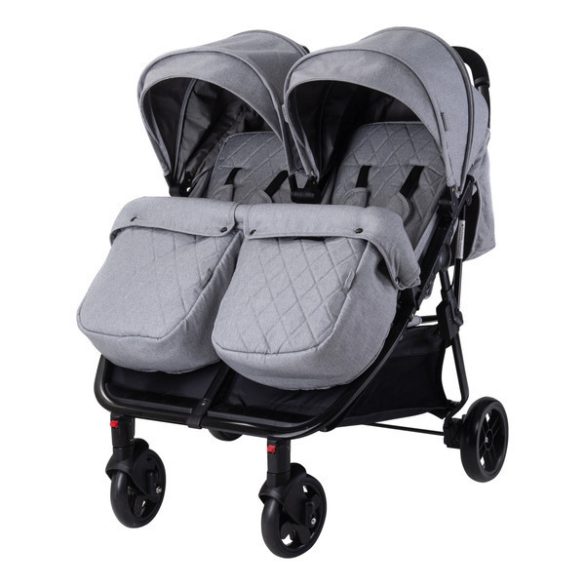 Lorelli Duo športový kočík pre dvojičky Cool Grey