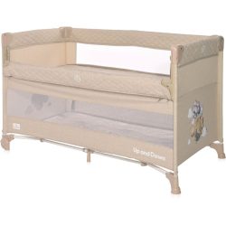   Lorelli Up and Down multifunkčná cestovná postieľka - Beige Flying Friends