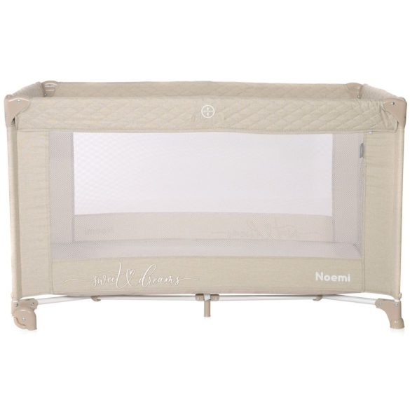 Lorelli Noemi 1 cestovná postieľka Fog Beige Star