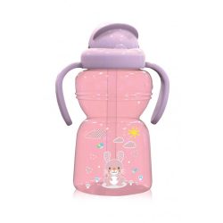 Baby Care športová fľaša so slamkou 325ml - Blush Pink