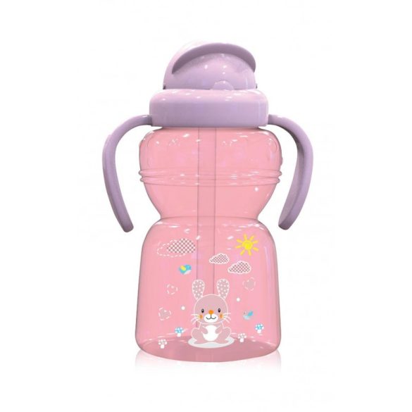 Baby Care športová fľaša so slamkou 325ml - Blush Pink