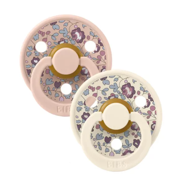 BIBS Liberty Colour cumlíky z prírodného kaučuku 2ks - veľkosť 1 - Ivory / Blush