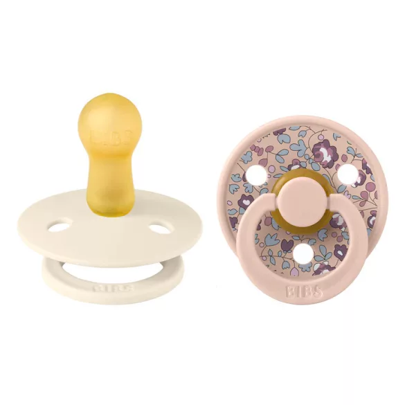 BIBS Liberty Colour cumlíky z prírodného kaučuku 2ks - veľkosť 1 - Ivory / Blush