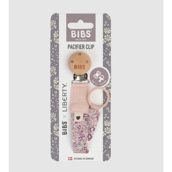 BIBS Liberty klip na cumlík Eloise Blush