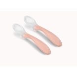 Nuvita 2 kusový set silikónových lyžičiek - English Rose - 8480