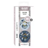 BIBS Liberty Colour Camomile Lawn Latex veľkosť 2 -  Baby Blue / Steel Blue