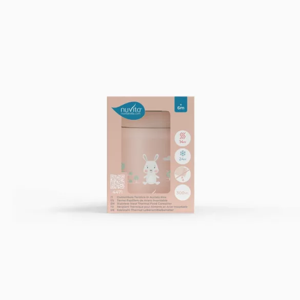 Nuvita termoska na jedlo 300ml - pink 4471
