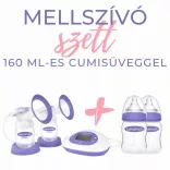 Lansinoh 2 v 1 elektrická dvojitá odsávačka mlieka + sada 2 ks 160 ml fľašiek
