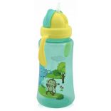 Baby Care Safari športová fľaša so slamkou 330 ml - green