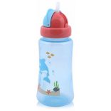 Baby Care Ocean športová fľaša so slamkou 330 ml - blue