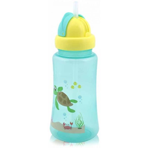 Baby Care Ocean športová fľaša so slamkou 330 ml - green