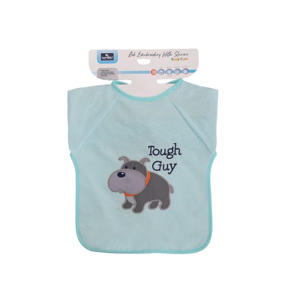 Baby Care vyšívaný podbradník s dlhým rukávom - Boy