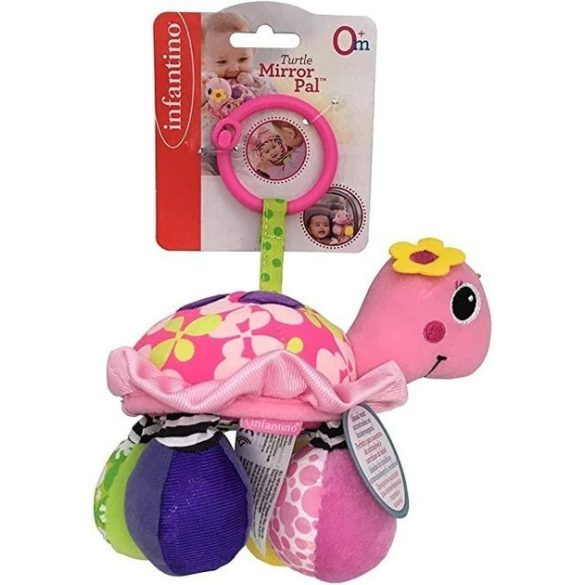 Infantino hračka na kočík - korytnačka pink