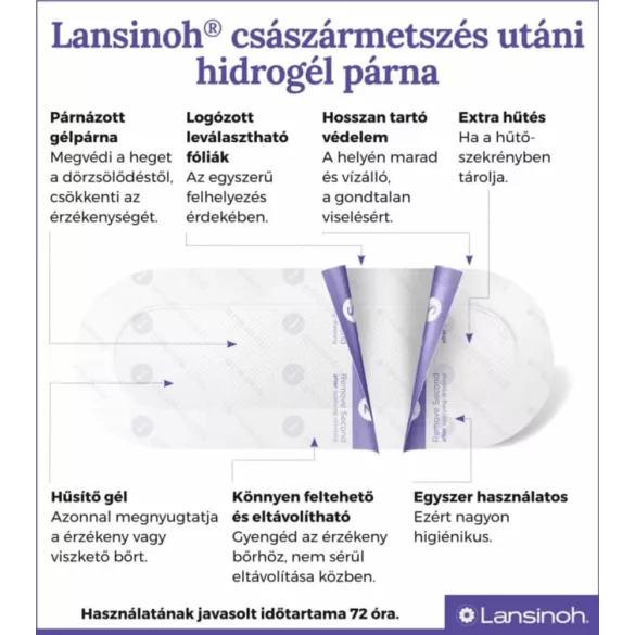 Lansinoh hydrogélové vankúšiky po cisárskom reze, 2 ks