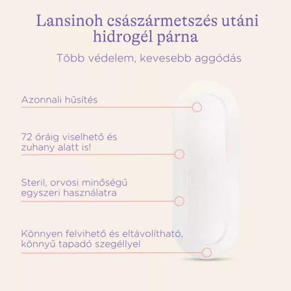 Lansinoh hydrogélové vankúšiky po cisárskom reze, 2 ks