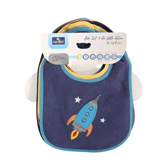Baby Care podbradníky na suchý zips 7ks - Boy