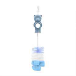   Baby Care kefa na čistenie fliaš a cumlíkov Macík - Bear Moonlight Blue