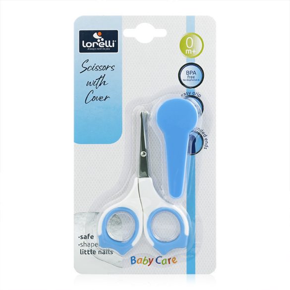 Baby Care detské nožnice na nechty s ochranným krytom - Moonlight Blue