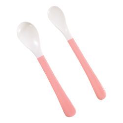 Baby Care mäkké lyžičky na kŕmenie 2ks - pink