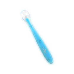 Baby Care silikónová lyžička na kŕmenie 1ks - blue