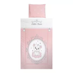   Lorelli 3-dielna sada posteľnej bielizne – Little Bear Pink
