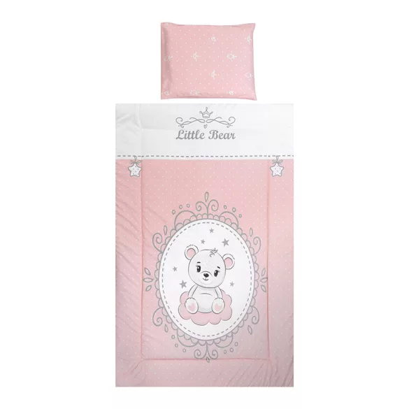 Lorelli 3-dielna sada posteľnej bielizne – Little Bear Pink
